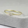 Banden ringen voor vrouwen kleine hartvormige gouden kleur bruiloft verloving sierlijke ring Jewellry zirkon romantische mode sieraden