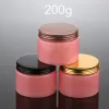 Remover 200g Jar en plastique vide 7oz bonbon rose contenant cosmétique rechargeable maquillage lotion crème crème grains de café bouteille d'emballage d'épices