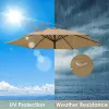 Shelters Umbrella Replacement Canopy 6/8 Ribs Patio Umbrella Cloth without Stand 7.5/9/10ft Outdoor Beach Garden Waterproof Parasol Cover