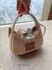 Mui Mui Bag Bag Bag Bag Bag Letter Vine Woven Handbag Grass Grass Bag Beach Holiday Women Women Bag Bag Mui Bag 469