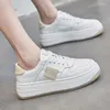 Casual skor cxjywmjl äkta läder kvinnliga plattform sneakers spring små vita damer tjock sula vulkaniserad domstol