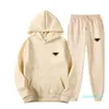 Twee stukken tracksuits voor heren en dames Outfit High Neck Hoodies Sweatshirt broek