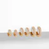 Clipes jóias modernas cor dourado fivela cz aros de zircão brinco para mulheres redondos de piercing mínimo acessórios de orelha de cartilagem