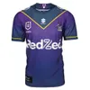 Men Jersey Melbourne Storm NRL Edition indigène Home Away Rugby à manches courtes pour