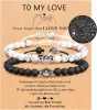 Brins Je t'aime 100 langues bracelets couples cadeaux à mon homme, petit ami, mon amour de la Saint-Valentin pour lui et elle