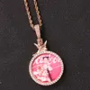 Personnalité hip hop Pendant Copper Set Zircon Solid DIY Creative Angel Frame Photo Frame Collier