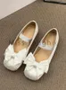 Casual Shoes Vintage Elegant Mary Janes Women Solid Korean Fashion Slip-on Female Bow-Knot Kawaii Sweet Ballet Flats 2024