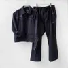 Mens Tracksuits Black Jackets män kvinnor lila stripe fjäril broderi awge nålar spårjacka high street ytterkläder rockar kostymer