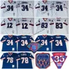 Throwback Football 34 Thurman Thomas 1986 voetbalshirts 12 Jim Kelly 78 Bruce Smith 83 Andre Reed Stitched Jersey Men S-XXXL