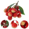 Party Decoration Lychee Skewers Simulated String Model Decor Artificial Fruit Pvc Plastic Fake Fruits