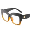 Lenzen oversized Clear Black Leopard Leesbril vrouwen merk vintage vierkante bril Visie vergrootglazen +1.5 +1.75