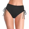 Swim Wear Women Vintage Low Waist Bikini Bottom Swim Pant Briefs Beachwear Brazilian Bikini Bottom Side Tie Swim Pants 240423