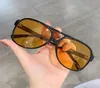 Klasyczne retro vintage lotnictwo pilotażowe okulary przeciwsłoneczne Kobiety mężczyzn Duże duże, duże ramy designerskie odcienie 70S Słońca 8706448