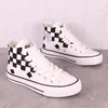 Casual Shoes Spring And Autumn Hand-painted Canvas Female High Top Gradient Explosive Change Male Low Student Board