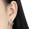 Hoop Ohrringe Viianrla 18K Gold Ohrring 925 Sterling Silber Schmuck unregelmäßiger Ring mit ausgehöhltem Design