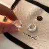 Серьги Anenjery Geometric Small Серьги для женщин для женщин творческий простые золотые серебряные хагги Хуги подарки