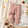 Pants Patpat 3Pack Baby Girl 95% Cotton Rib Stickings Set