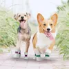 Abbigliamento per cani 8 pezzi Stivali non slittati bianchi Attività esterne di animali domestici Porta impermeabile portatili per animali domestici usa e getta