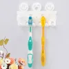 Heads Bathroom cute Cartoon Sucker Toothbrush Holder / Suction Hooks Tooth Brush Holder new hot Suction Cup Toothbrush Rack Cap