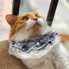 Accessoires Elegantes Bowknot -Bandana für Hund und Katze, blaue Long Ribbon Fliege, Schmuckspitze, edle Bandana für Haustiervorräte, Garfield