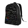 Zaino geek fisica equazioni di viaggio scuola laptop bookbag math science insegnante geometric regalo college studente da daypack borse