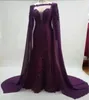 Purple aftonklänningar med Cape Långärmad afrikanska afrikanska afrikanska klänningar Real Picture Factory High Quality Woman Formal Dresses9895244