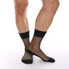 Men's Socks CLEVER-MENMODE Man Mesh Sheer Insteps Tube Heel Reinforced Sole Sexy Toe Fetish Stockings Transparent