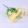 Fleurs décoratives Simulation en plastique artificiel Spring Grass Orchid Garden Décoration de mariage Bouquet Party Bureau