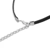 Colares novos colar de couro de couro preto simples e preto para mulheres gotas punk gótico colarinho de jóias de pescoço artesanal Collier femme