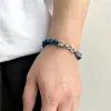 Strängar fengshui draken charm armband för kvinnor män natursten armband 8mm pärlor lapis lazuli tiger eye lava armband lycka till
