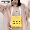 Shoulder Bags Boolar Plush Pink Yellow Iron Clip Female Bag Winter Pineapple Strawberry Soft Girl One-shoulder Messenger Cute