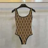 Lettre de maillot de bain pour femmes un morceau de maillot de bain sans dossier de bain à sec