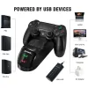 Laddare DOBE för PS4 Dual Controllers Charger Station Fast Charging Dock Gamepad Holder Base Stand för PlayStation 4/PS4 Pro/Slim Joypad