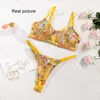 Bras Sets Women Bra And Briefs Lace Flower Embroidery Sexy Perspective Underwire Erotic Lingerie Panty Two-Piece Underwear Set 2024