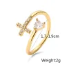 Groupes Newbuy 2023 Nouvelle mode Clear Clear Shiny CZ Zircon Cross Evil Eye Rings For Women Girl Finger Accessories Party Bijoux Gift