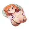 Poussions de souris Le poignet repose Misaka 3D Oppai Mouse Pad avec du poignet de gel de silicone taille 26 * 22cm Y240423