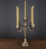 Bougies Bandlers 3arms / 5arms Bronze Metal Wedding Candlestick Home Decoration Gandle Stand Light Solder for Home Decor