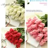 11 pezzi/lotto fiori artificiali rosa freschi Real Touch Rose Floral Home Decorazioni per regali di compleanno per feste di nozze 240416