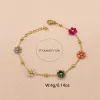 Strands 1 Boho style women's 18K gold plated colorful beaded bracelet Valentine's Day Ramadan gift