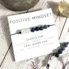 Strands Positive Mindset Bracelet Natural Crystal Leaf Jasper Healing Bracelet Healing Jewelry for Women Men Positive Friendship Gift