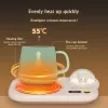 Makers Lovely Cat 3 Gear Temperature 8 Hours Autooff Coffee Milk Water Mug Warmer Heating Cup Coaster Mat with Night Light Cup Heater