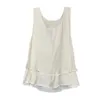 Women's T Shirts Womens Tops Casual Ruffle Layered Sleeveless Tank Summer Loose Fit Scoop Neck Vest Top Women