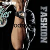 Skmei Watch Skmei Fashion Sport Mens Watches Top Brand Luxury Skull Watch Watch Men 3bar impermeable a las pulseras de cuarzo Relogio Masculino 9178182D High Quality