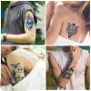 Tatouages autocollants de tatouage temporaire semi-permanent pour les hommes garçons longlast 12 semaines imperméables du corps réaliste flèche tatouage autocollants