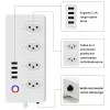 Plugs Brasilien Power Strip Zigbee WiFi Tuya Smart Plug Power Strip Extension Cord Surge Protector Smart Home Socket Work med Alexa