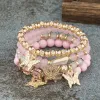 Strands Best Bracciale in perline di farfalla alla moda per donne adatto come regalo può essere abbinato come set desiderato da 4 pezzi