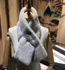 2022 Luxury Brand New Fashion Soft Women Faux Rabbit Fur Collar C Scarf Plush Neck Warmer Winter Shawl Wrap women muffler29312813939967