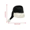 Bérets 75 cm pour enfants adultes Noir peluche long Christmas Hat Holiday Holiday Noël