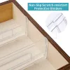 Szuflady 4/6/8pcs Drivers Dividers Organizator Rozbudowywa się szuflady kuchenne przezroczyste separatory szuflady do przyborów odzieżowych Makeup Office