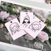 Jewelry Pouches Wholesale 100Pcs/Lot White Paper Earrings Card 5x7cm Girls Pattern Cards Nice Ear Studs Display Packaging